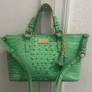 Jadite Green Croc Embossed Mini Asher